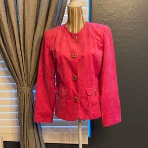 4/$20 Joni B hot pink “suede” jacket vintage‎